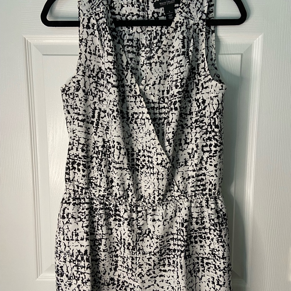 White/black Romper Shorts